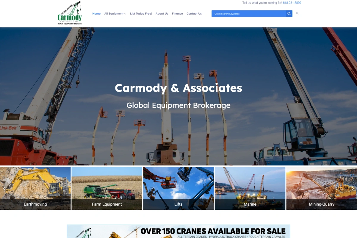 WordPress - CAA Heavy Equipment Website Thumbnail