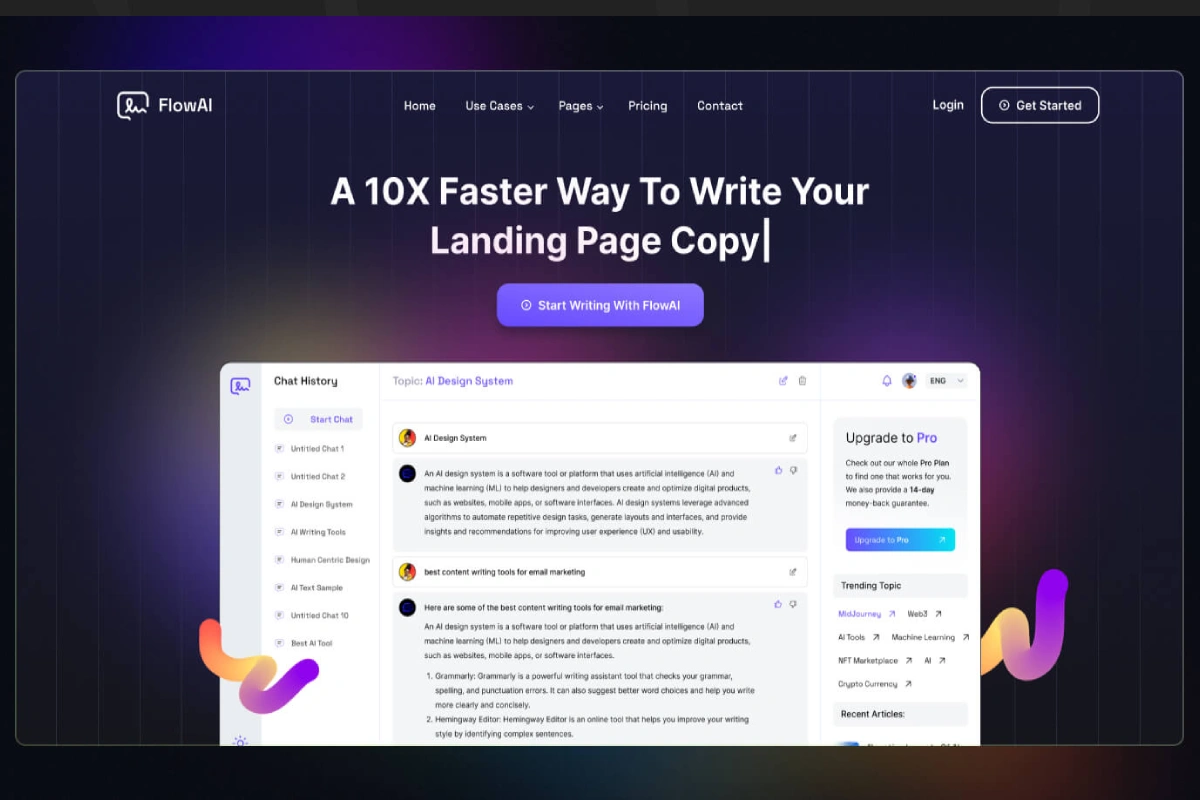 FlowAi - Technology Website Template Thumbnail