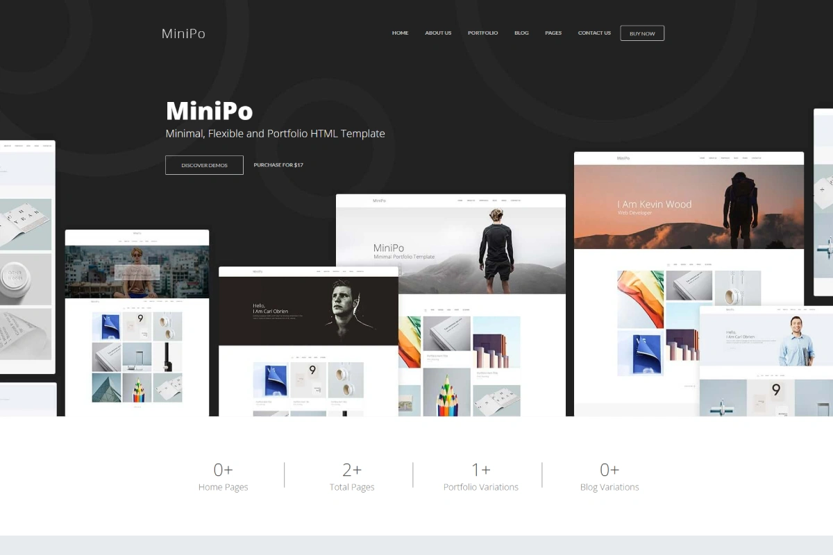 MiniPo - Minimal Portfolio Template Thumbnail